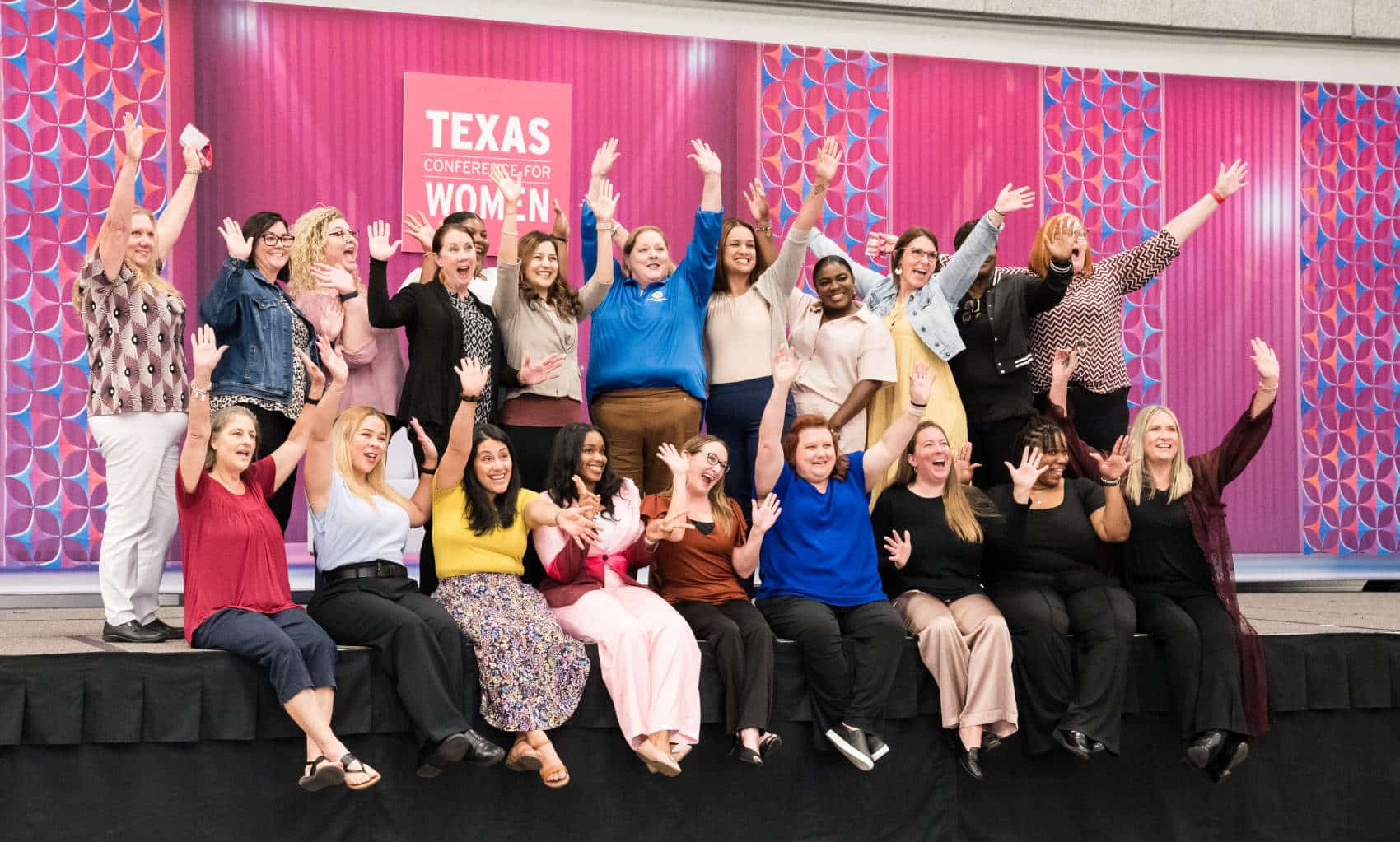 Texas Conference for Women 2024 attendees on stage